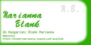 marianna blank business card